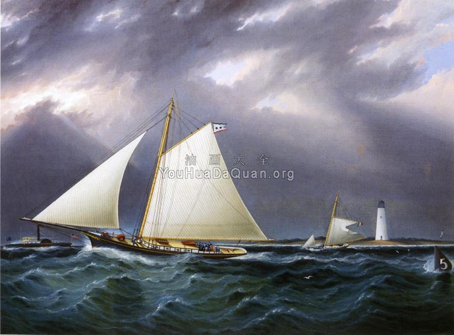 The Match between the Yachts Vision and Meta, Rough Weather - 詹姆斯·E·巴特斯沃思